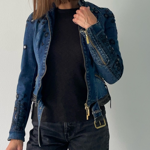 Vintage Rare Roberto Cavalli Denim jacket XS - Picture 6 of 14